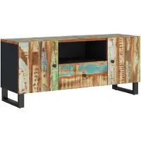 vidaXL Armoire TV 105x33,5x46 cm Vieux bois massif & bois composite