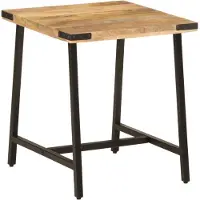 vidaXL Table d’appoint 45x45x50 cm bois massif de manguier et fer