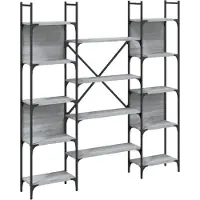 vidaXL Bibliothèque sonoma gris 155,5x24x166,5 cm bois d'ingénierie