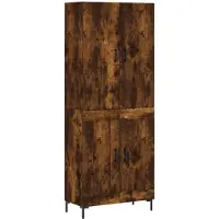 vidaXL Highboard chêne fumé 69,5x34x180 cm bois composite