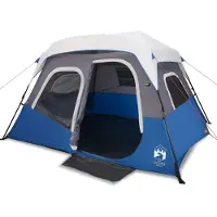 vidaXL Tente familiale avec LED 6 personnes vert clair Quick Release