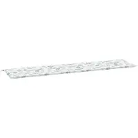 vidaXL Housse de banc de jardin motif feuilles 200x50x4 cm tissu