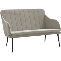 vidaXL Banc Gris clair 110x76x80 cm Velours