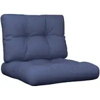 vidaXL Coussins de palette lot de 2 bleu marine tissu
