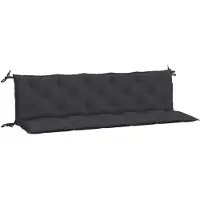 vidaXL Coussins de banc de jardin 2 pcs. noir 180x50x7 cm tissu Oxford