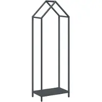 vidaXL Étagère à bois de chauffage anthracite 40x25x120 cm Acier laminé à froid