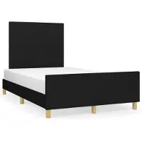vidaXL Cadre de lit sans matelas noir 120x200 cm Tissu