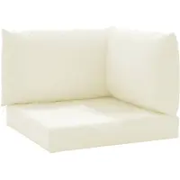 vidaXL Coussins de palette lot de 3 blanc crème tissu oxford