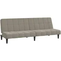 vidaXL Canapé-lit à 2 places gris clair velours