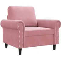 vidaXL fauteuil rose 60 cm velours