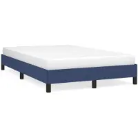 DKD Home Decor Cadre de lit bleu 120x190 cm Tissu