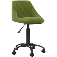 vidaXL Chaise de bureau vert clair velours
