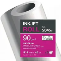 Clairefontaine - Blanc - Rouleau (91,4 cm x 45 m) - 90 g/m² - 6 rouleau(x) papier uni