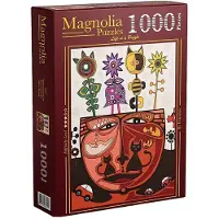 Magnolia Puzzle Chat surréaliste - puzzle de 1000 pièces