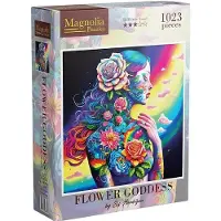 Magnolia Puzzle Flower Goddess - 1023 pièces, jeu de construction coloré