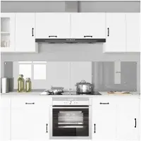 vidaXL Protection de cuisine 2 pcs Gris clair 110 x 50 cm verre trempé