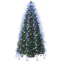 vidaXL Weihnachtsbaumbeleuchtung mit 250 LEDs Blaues Netz 250 cm