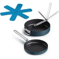 Joseph Joseph Set de 2 poeles 24 et 28cm Bleu