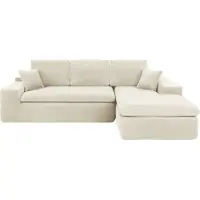 Popsofa Canapé d'angle Lazy Beige Droit