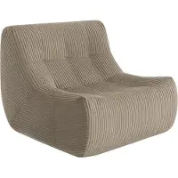 Popsofa Fauteuil Rave en velours côtelé taupe
