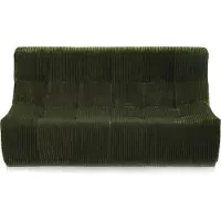 Popsofa Canapé Rave 2,5 places en velours vert