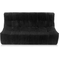Popsofa Canapé Rave 2,5 places en velours noir