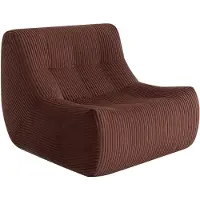 Popsofa Fauteuil Rave en velours côtelé cuivre