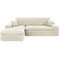 Popsofa Canapé d'angle Lazy Beige Gauche