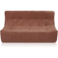 Popsofa Canapé Rave 2,5 places en velours terre cuite/rose
