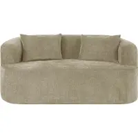 Popsofa Canapé 2 Places Adele Chenille Taupe