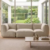Popsofa Canapé lounge modulaire intérieur 3,5 places Kiki Bouclé Taupe