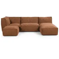 Popsofa Modulares Indoor Ecksofa L Kiki Bouclé Kupfer