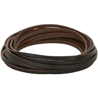 vidaXL Sangle en cuir, couleur marron foncé, 200 x 0,4 cm