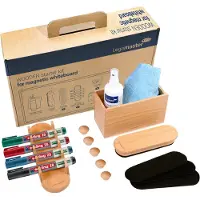 Legamaster Starterkit Jeu d'accessoires pour tableau blanc Wooden 17 pièces, en bois