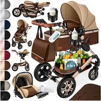 Kesser Loops : Poussette combinée 4 en 1 pour enfants jusqu'à 4 ans, comprenant une nacelle, un siège auto et un sac de couchage