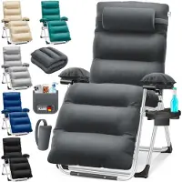 Kesser Chaise Longue De Jardin Pliable Extra Large Et Résistante Aux Intempéries, Capacité De Charge 200 Kg