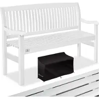Kesser Banc de jardin en bois, banc public résistant aux intempéries, pour 3 à 4 personnes, capacité de charge de 320 kg, avec housse incluse