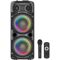 Inovalley Enceinte karaoké lumineuse - - KA123-XXL - Bluetooth V5.0 - 75 cm - 900 W - Noir