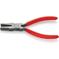 Knipex Pince à becs plats, tête polie, poignées à gaine en plastique, Long. : 140 mm