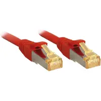 Lindy 47296 Patchkabel 5.00m RJ45 S/FTP LSOH, mit Cat7 Rohkabel, rot