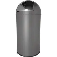 Helit H24017-87 Abfallbehälter Mittelgrau 30l
