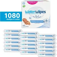 WaterWipes Lingettes écologiques avec 99,9% d'eau, 60x18=1080 pièces