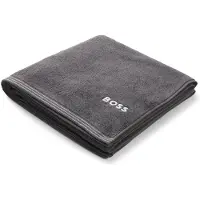 BOSS Serviette de bain en coton avec logo brodé en contraste