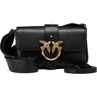 Pinko Sac bandoulière 'LOVE ONE MINI SLOUCHY FL VITELLO 104340 A0QO' noir
