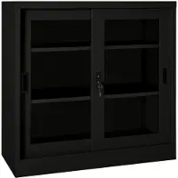 vidaXL Armoire à portes coulissantes Noir 90x40x90 cm Acier
