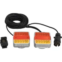 vidaXL Lampes de remorque 2 pcs. Rouge 10,5x7,5x10 cm 12V Ampoule LED