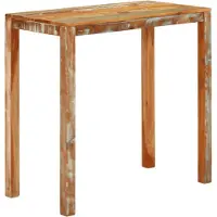 vidaXL Table de bar 112x55x108 cm Bois massif de récupération