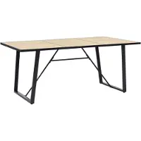vidaXL Table de salle à manger couleur chêne 200x100x75 cm MDF