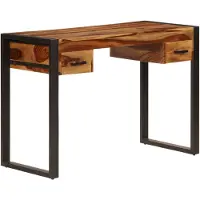 vidaXL Bureau avec 2 tiroirs 110x50x77 cm bois massif