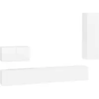 vidaXL Ensemble de 4 armoires TV blanc en bois composite